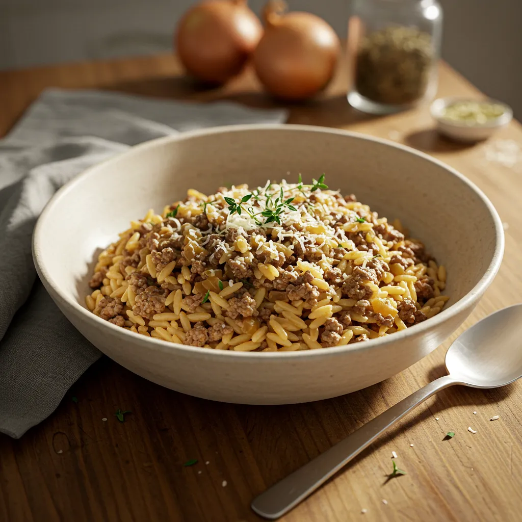 Savory Ground Beef Orzo Recipe for Cozy Nights: Ultimate Comfort Food Perfection - secondary view